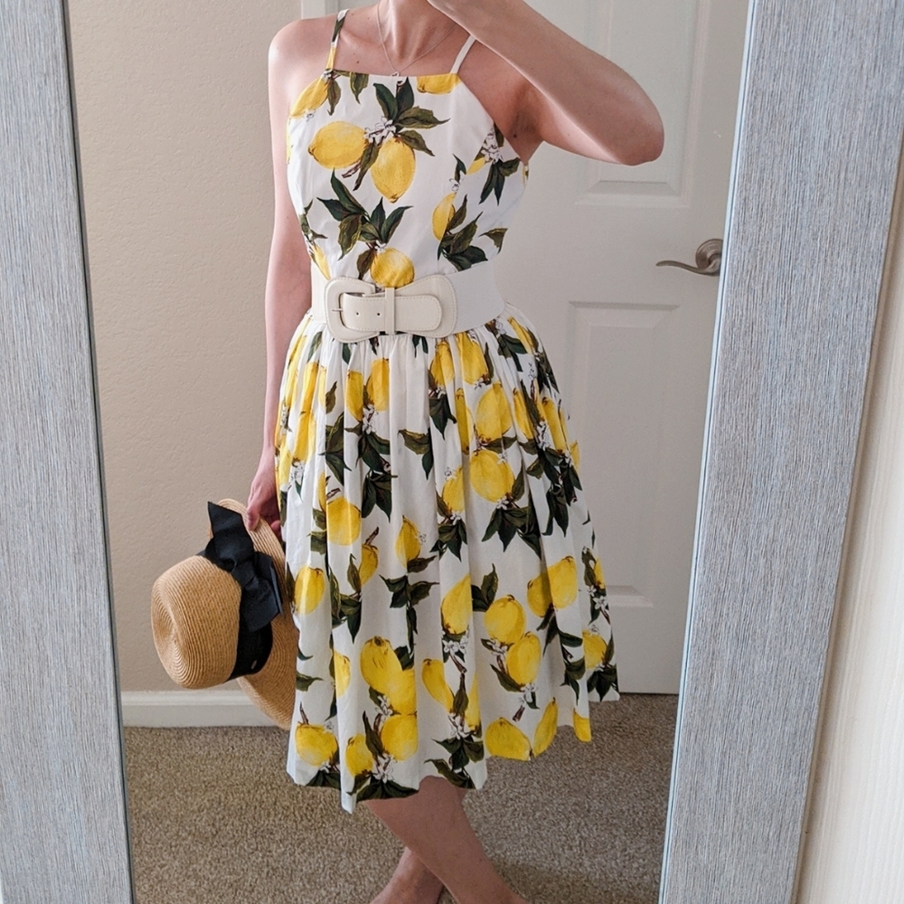 HEARTS AND FOUND Rosalie Lemon Dress S